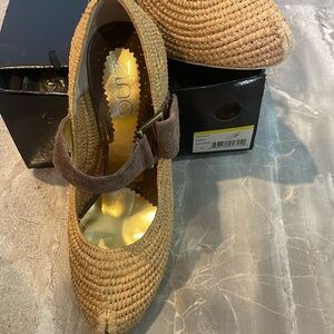 Zinc Raffia Heels MaryJanes
